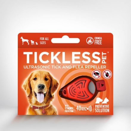 Tickless Pet ultrahangos kullancs-és bolhariasztó kutyának piros