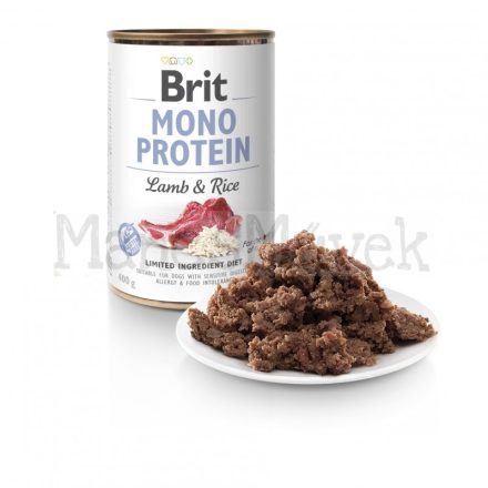 Brit monoprotein bárány & barnarizs  -  400 gr
