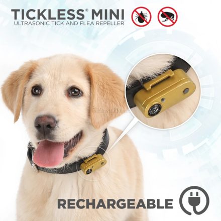 Tickless Dog, ultrahangos kullancsriasztó kutyának - tölthető  - arany