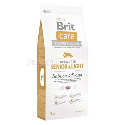 SENIOR & LIGHT LAZAC & BURGONYA hipoallergén kutyatáp - Brit Care - 3 kg 