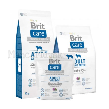 12 kg - brit care adult large lamb&rice - gabonamentes kutyatáp