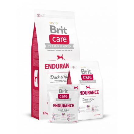 12kg Brit Care Endurance - Duck & Rice  - kacsa és rizs, aktív felnőtt kutyának