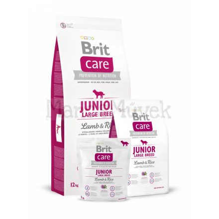 12 kg - junior lamb & rice - Brit Care gabonamentes kutyatáp