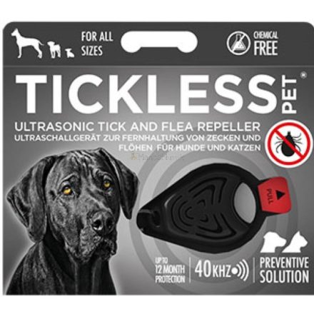 Tickless Pet ultrahangos kullancs-és bolhariasztó kutyának fekete