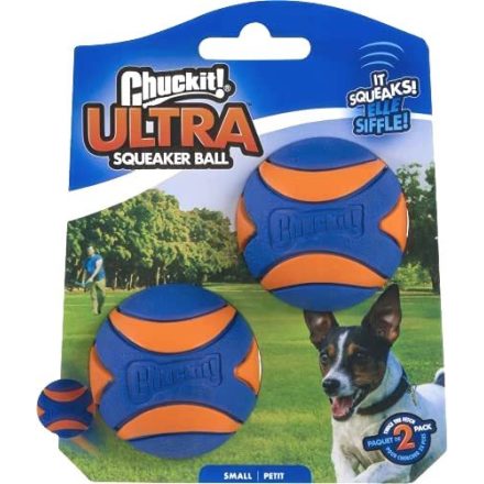 Chuckit! Ultra Squeaker Ball Gumilabda 2 db - Csipogó hanggal - small