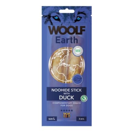 Woolf Earth Noohide hipoallergén kollagénes rágórúd - kacsa- L méret