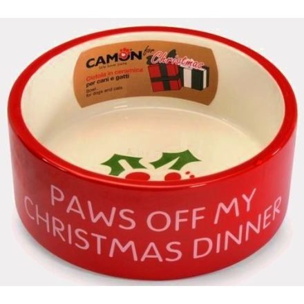 Karácsonyi tál kutyának - kerámia - olasz gyártmány