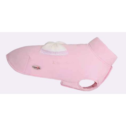 Camon rózsaszín masnis  olasz kutyakabát - télikabát- 40 cm