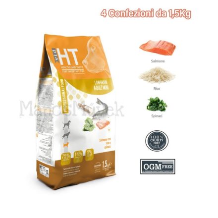 HT VID low grain hipoallergén kutyatáp mini salmon 8kg